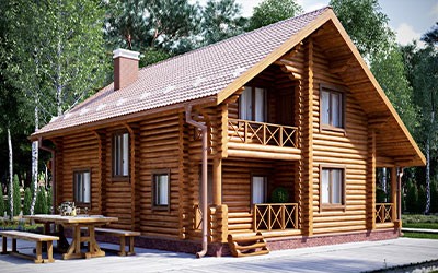 Деревянный дом из бревна или бруса